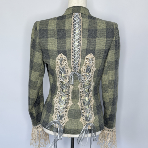 Upcycled vintage check jacket