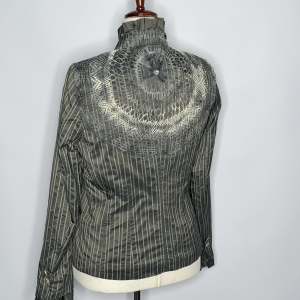 Upcycled stripe taffeta jacket 