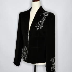Upcycled Jacket with mesh appliqué